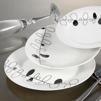 Vaisselle en porcelaine avec Logo et motif personnalisé, ensemble De dîner allemand, livraison gratuite, 18 pièces