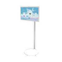 Téléviseur intelligent Cintoe 25 pouces 32 pouces, écran tactile rotatif, tablette PC portable avec caméra Android, support portable avec roulettes