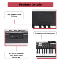 BD Music BD-376 Mini Portable Electronic Keyboard 37 Key Digital Piano Electric Organ Educational Musical Instruments