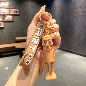 Funny Stick Human Pendant Figure Key Ring Plastic Abstract Figurine Blind <b>Box</b> Small Gift Bag Shanhaijing Stress Relief - Product Image 3