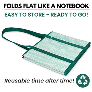 3Pk <b>Reusable</b> Grocery <b>Bags</b> Foldable Shopping <b>Bags</b> for Groceries with Reinforced Bottom & Handle - Product Image 3