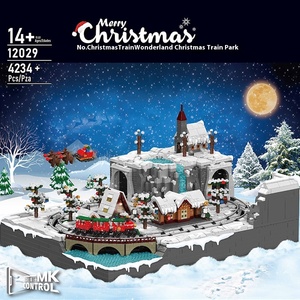 Yuxing khuôn Vua tự làm đường sắt tàu xây dựng khối thiết lập Món Quà Giáng sinh đồ chơi nhựa lắp ráp công viên với vừa phải khó khăn cho trẻ em - Product Image 2