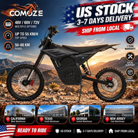 Moto électrique tout-terrain Surron Light Bee X pour adultes, 72V 2000W, moteur QS, IPX6, chaîne 420, 130kg, en stock aux États-Unis