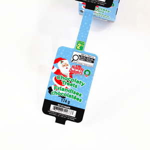 Nhà máy-trực tiếp tùy chỉnh cuộn không thấm nước treo tabs | UV <span class=keywords><strong>in</strong></span> cho thực phẩm lưới túi ghi nhãn (Trái Cây Rau sô cô la) - Product Image 2