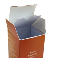 Boîte de préservatif personnalisée emballage en papier laser orange de couleur boîte d'emballage de brillant à lèvres de stockage de carte d'or et d'argent pour boîtes à cosmétiques