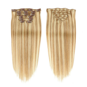 Extensions de cheveux à clips invisibles doublement étirées, sans couture, <span class=keywords><strong>en</strong></span> cheveux humains Remy avec cuticules intactes - Product Image 2