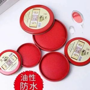 Tinta para Sellos con Péptidos Xi, 7.5 cm, Roja, a Base de Aceite, Resistente al Agua, para Uso en Oficina, Paquete de 5 - Product Image 1