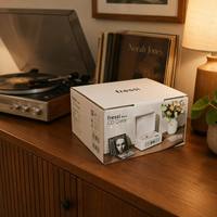 Caja de Papel con Base de Cierre a Presión, Impresa Digitalmente, 300gsm, E-Flute, Empaque Personalizado para Tocadiscos de Vinilo, Altavoces y Pequeños Electrodomésticos