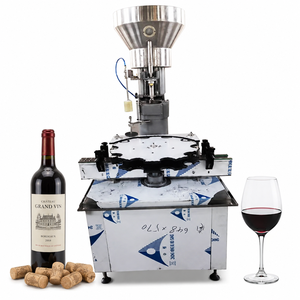 Machine à boucher / tasser les bouteilles en verre, machine de remplissage et de bouchage, machine à boucher le vin rouge - Product Image 1