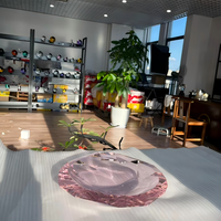 Moderne luxe K9 kristallen opbergbak centerpiece schaal met geometrisch design, meerdere kleuren optioneel