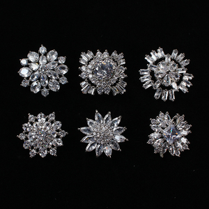 กระดุมคริสตัลประดับเพชรซิร์คอนวิบวับ สำหรับเย็บติดเสื้อผ้า ตกแต่ง DIY และเครื่องประดับเสื้อผ้า - Product Image 2