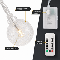 Dekorative LED-Lichterketten mit Kugel-, Stern-, Schneeflocken- und Mondmotiven