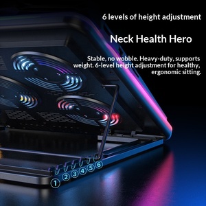 Çok Satan Yeni Changchangshun YL-021 Dizüstü Bilgisayar Soğutucu Altı Fanlı Hava Soğutmalı Soğutma Pedi 17.3'' Dizüstü Bilgisayar Oyun Tabanı USB ABS Plastik - Product Image 5