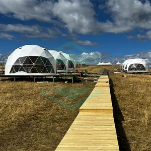 Роскошная палатка-купол с фиксацией земли, роскошная палатка для отдыха на курорте, Домо с украшением для продажи
