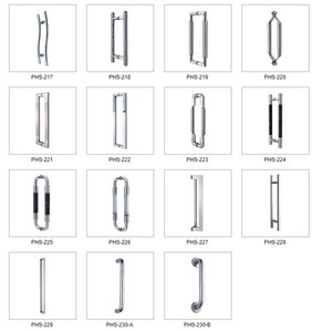 Poignée de porte en verre en tube 304 en acier inoxydable - Product Image 5