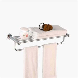 Porte-serviettes mural moderne en fer doré pour hôtel, résistant à la rouille, accessoire de salle de bain - Product Image 3