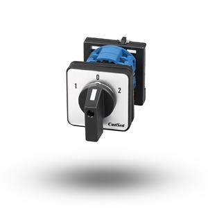 Interruttore Selettore Cantak LW26-20 1-0-2 2P per Montaggio su Guida DIN con Posizione Centrale OFF a 60 Gradi - Product Image 1