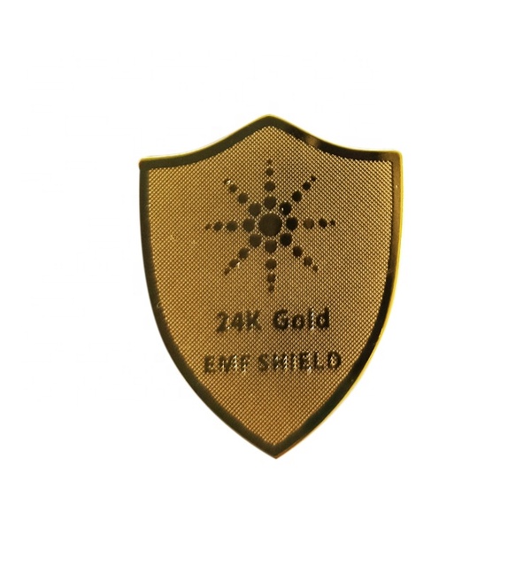 Newest Nano Technology 24k Gold Scalar Stickers Quantum Energy Shield EMF Protection Blocker Anti Radiation Cell Phone Sticker