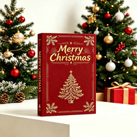 Coffret de livres en similicuir personnalisé, ornement de Noël, cadeaux pour la maison, étagère, table de salon, centre de table, cadeau