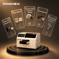 PodNEX A3 DX7 Printer Flatbed All-In-One Otomatis Baru dengan Tinta UV CMYK untuk Transfer Panas, 2400 DPI, Kontrol Android, Fleksibel untuk Ponsel/AirPods