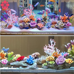 Kunstmatige koraalrifdecoraties, milieuvriendelijke <span class=keywords><strong>plastic</strong></span> aquariumaccessoires, aquariumlandschapsarchitectuur - Product Image 6