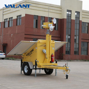 Torre de Iluminación Telescópica Hidráulica de 9 m, Remolque Móvil con Energía Solar para Construcción - Product Image 1