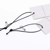 Étiquettes volantes personnalisées en papier recyclé blanc avec œillet, cordon et épingle