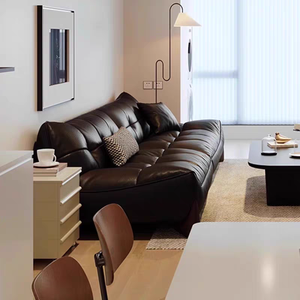 Luxury - Minimalist Leather <strong>Sofa</strong> - Product Image 5