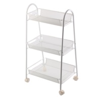 Chariots métalliques mobiles à 3 niveaux pour rangement, paniers à légumes et fruits, paniers de rangement roulants en métal avec roues