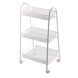 可移动3层车库电线搁板货架储物蔬菜水果篮金属滚动储物篮带轮子 - Product Image 3