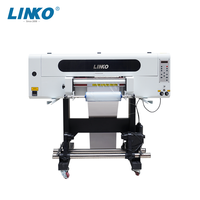 Imprimante DTF UV haute vitesse LINKO A2 avec trois têtes d'impression I1600, film de transfert thermique AB, film UV DTF à pelage à chaud pour les emballages de tasses imprimés