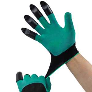 Прочные перчатки для садоводства из полиэстера, Нескользящие, с четырьмя пальцами - Product Image 1