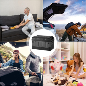 Caixa de Plástico Portátil para Piquenique ao Ar Livre com Tampa, Dobrável em Três Camadas, Ideal para Viagens - Product Image 4