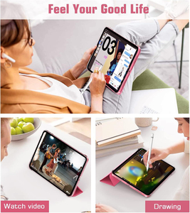 Étui pour <span class=keywords><strong>iPad</strong></span> 10e/11e génération en cuir PU, coque arrière rigide transparente en PC, étui intelligent pour tablette <span class=keywords><strong>iPad</strong></span> A16 10e 11e génération 2025 - Product Image 6