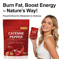 Capsules molles de piment de Cayenne OEM personnalisées, mélange d'herbes 12-en-1 pour la digestion, l'immunité et l'énergie, 240 gélules, fabrication sous marque privée