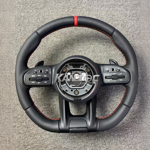 Volant en cuir demi-perforé pour Mercedes Benz ML W164 W166 W211 W212 C117 C118 W251 W176 W204 W205 <span class=keywords><strong>C63s</strong></span> <span class=keywords><strong>Gle</strong></span> 53 AMG - Product Image 5