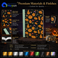 Carnet de notes laminé sur toute la page, thème Halloween, série Jack-o'-Lantern, impression numérique avec logo personnalisé, impression OEM personnalisée