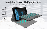 Nouveau clavier sans fil Bt avec pavé tactile pour Ipad Pro Air 10.2 10.5 10.9 11 12.9 pouces clavier anglais arabe