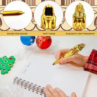 Stylo bille en résine 3D à prix d'usine, statue de Pharaon, Tutankhamon doré, stylo d'écriture égyptien