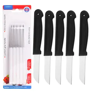 Cao Cấp 5Pcs Trái Cây Dao Đặt Nhà Tiện Ích Nhà Bếp gọt Dao Trái Cây Chuyên Nghiệp Thép Không Gỉ gọt Dao PP Xử Lý