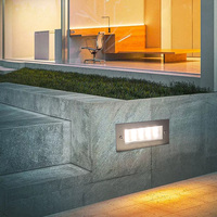 Lumière d'escalier LED 5W IP65 étanche, éclairage de marche CRI 70 3000K-6500K, température de couleur réglable, construction en aluminium pour éclairage mural extérieur
