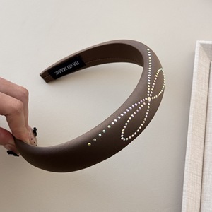 Bandeau en forme d'arc en cristal avec strass, accessoires de cheveux élégants pour femmes, design coréen - Product Image 4