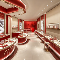 Nouvelle conception d'intérieur et mobilier de présentation sur mesure pour bijouterie de luxe
