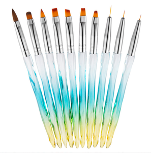 Ensemble de pinceaux à ongles en gel UV avec manche en plastique dégradé, style Kolinsky, pour la manucure et la peinture - Product Image 3