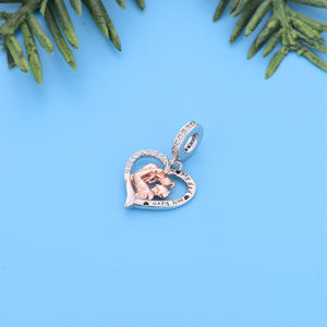 Breloque en argent 925 pour bracelet Fit Original Pan, <span class=keywords><strong>père</strong></span> et fille, <span class=keywords><strong>mon</strong></span> <span class=keywords><strong>père</strong></span>, <span class=keywords><strong>mon</strong></span> <span class=keywords><strong>héros</strong></span>, pour femmes, fabrication de bijoux commémoratifs - Product Image 2