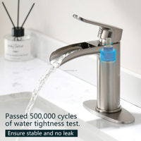 Robinet de lavabo moderne monotrou en acier inoxydable 304 poli avec capteur sans contact et bonde escamotable en céramique