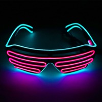 Nouvelles lunettes LED tendance, créatives, futuristes, cyberpunk, lumineuses, lunettes LED de fête, lunettes LED brillantes