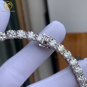 10k 14k vàng de VS Vòng rực rỡ phòng thí nghiệm phát triển kim cương Tennis Vòng đeo tay 18K vàng trắng tốt chuỗi & liên kết Vòng đeo tay - Product Image 3