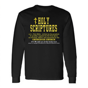 Camiseta de manga larga con diseño de la Biblia de la Iglesia ortodoxa, color negro - Product Image 2