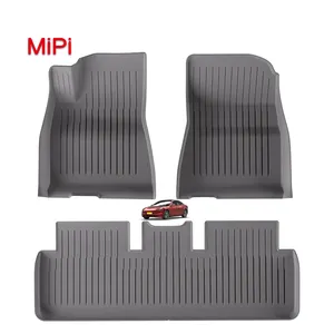 High Quality Car Floor Mat For Tesla MODEL 3 Grey TPE 3D Car Mat Custom Waterproof Non-slip Carpet Car Frunk Mats